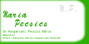 maria pecsics business card