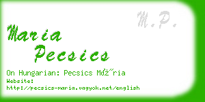 maria pecsics business card